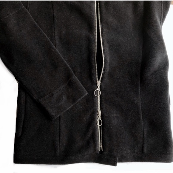 FaL NY Moto Set  Black Fleece Jacket & Pants Size Medium - Picture 8 of 16